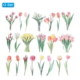 thumbnail image 3 of Calcomanías de Vinilo Transparente de Tulipanes Uxcell, Calcomanías de Flores Claras para Álbum de Recortes, Rosa, 80 Hojas, 3 of 6