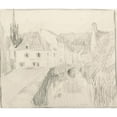 thumbnail image 2 of Henri Le Sidaner 23x20 Gold Ornate Framed and Double Matted Museum Art Print Titled - Rue a Pont Aven (1913), 2 of 4