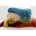 thumbnail image 2 of Surya Tobias 4'3" x 5'11" Throw Blanket in Teal, 2 of 11
