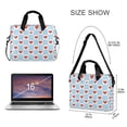 thumbnail image 3 of FORMRS 16" Laptop Bag Carrying Sleeve Case with Handle Travel Shoulder Briefcase, Light Blue Checkered Heart, 3 of 8