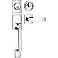 thumbnail image 1 of Berlin Modisch Ensemble de Poignée de Cylindre Simple avec Poignée de Porte à Levier (pour Entrée et Porte avant) Réversible pour Droitier et Gauche et Ensemble de Poignée à Pêne Dormant à Cylindre Simple Finition Chrome Poli, 1 of 4