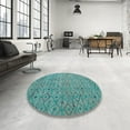 thumbnail image 3 of Ahgly Company Indoor Rectangle Abstract Turquoise Green Abstract Area Rugs, 6' x 9', 3 of 6