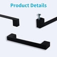 thumbnail image 3 of HARDHAWK Cabinet Pulls 20 Pack, Black 5 Inch Drawer Hardware Handles Kitchen Hole Centers Furniture Hardware Square for Cabinet Cupboard Dresser Bedroom Cabinet Pulls Handles C80, 3 of 3
