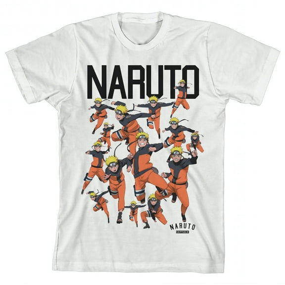 Naruto Squad Art Youth White Graphic Tee-M