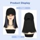 thumbnail image 5 of Peluca De Pelo Corto Y Liso Para Mujer Con Gorra, Gorra De Béisbol Con Extensiones De Cabello, Peinado Bob Corto Y Recto, Fibra De Seda De Alta Temperatura, Circunferencia, 5 of 6