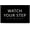 Black, variant on 6" X4" Watch Your Step Sign- Tactile Graphics Grade 2 Braille Text | ADA Compliant Modern Utility Wall Mount Plastic Signs For Schools, Offices, Businesses, Apartments & Restaurants