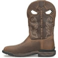 thumbnail image 3 of Double-H Boots Men's Wilmore 11” Waterproof Wide Square Toe Roper Non-Metallic Soft Toe Work Boot Brown - DH5380, 3 of 7