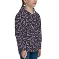 thumbnail image 3 of Haiem Bat Purple Pattern Boys Hoodie, Youth Pullover Hooded Sweatshirt, Kangaroo Pocket Hoodie for Kids Girls -Large, 3 of 6