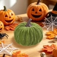 thumbnail image 2 of Fall Decor,Fall Decorations for Home,Velvet Pumpkins Decoration Artificial Fake Pumpkins,3IN Fabric Wrapped Pumpkin Ornaments for Home Kitchen Farmhouse(Green), 2 of 6