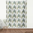 thumbnail image 4 of Ambesonne Forest Fabric by the Yard Upholstery, Leaves Botanical Minimalist, 3 Yards, Khaki White and Hunter Green, 4 of 5
