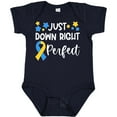 thumbnail image 3 of Inktastic Just Down Right Perfect Down Syndrome Awareness Ribbon Boys or Girls Baby Bodysuit, 3 of 5
