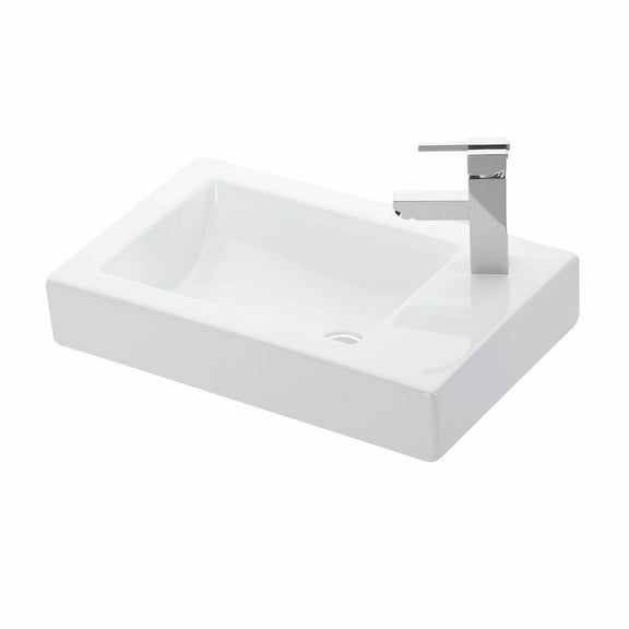 Minimal 4056 Vessel Bathroom Sink in Ceramic White