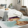 thumbnail image 4 of Giraffe Rug for Living Room - 4x5 Washable Rug, Cute Cartoon Animal Cozy Non Slip Machine Washable Rugs, Girls Kids Soft Low Pile Large Area Rug for Bedrooms Dining Room College Dorm, 4 of 7