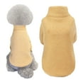 thumbnail image 1 of Dog Pullover Sweater, Cold Weather Cable Knitwear, Classic Turtleneck Thick Warm Clothes (Brown), 1 of 5