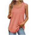 thumbnail image 1 of Liquidation! Uooqdmx Hauts d'Été Décontractés pour Femmes, Débardeurs Fluides pour Femmes, Hauts Basiques, Débardeurs Décontractés Sans Manches, Débardeurs d'Été pour Femmes, Rouge m, 1 of 7