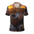 thumbnail image 2 of Daiia Lizard With Sunglasses Sunset Pattern Men’s Polo Shirts,Solid Deck Shirt,Classic Fit, Breathable Cotton Polo for Casual and Sport Wear-Small, 2 of 7