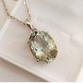 thumbnail image 3 of Natural Green Amethyst Pendant Necklace, Green Amethyst Necklace,, 3 of 3