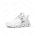 thumbnail image 1 of Zapatillas deportivas Fido Dido Flats para hombre y mujer, deportivas para correr, de alta calidad, hechas a medida, con cordones de malla, color blanco, 1 of 6