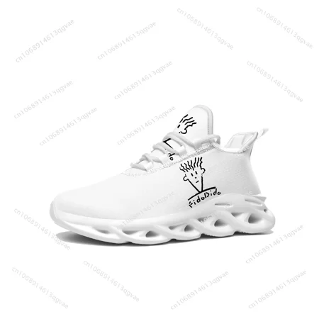 

Fido Dido Flats Sneakers Mens Womens Sports Running Shoes High Quality DIY Sneaker Lace Up Mesh Footwear Tailor-made Shoe White