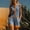 Gray Blue, variant on Morttic Women's Colorblock Stand Collar Romper with Pockets – Button Front Wide Leg Shorts Loose Fit Casual Travel Outfit Gray Blue,S