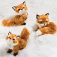 thumbnail image 4 of Raz Imports Renards Rouges Ornements d'Arbre de Noël Ensemble de 3 Pcs Renard de 4 Pouces, 4 of 4