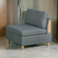 thumbnail image 4 of Gimy 37 Inch Modular Armless Sofa Chair, Gray Dorris Upholstery, Wood, 4 of 6