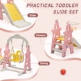 thumbnail image 5 of TOBBI 4 in 1 Slide and Swing Set for Toddlers, Indoor Slide Climber Toy, Swing Style,Pink,1+, 5 of 9