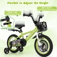 thumbnail image 6 of Costway 14" Kid’s Bike for 3-5 with Height-Adjustable Handlebar & Saddle Handbrake Green, 6 of 10