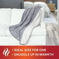 thumbnail image 6 of Sunbeam Microplush Sherpa Heated Electric Blanket, Blue Leopard, 50" x 60", 6 of 8