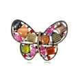 thumbnail image 1 of Multi Crystal Rhinestone Opal Green Pink Butterfly Wing Cute Custom Brooch Pin, 1 of 4
