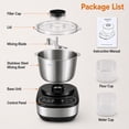 thumbnail image 4 of Casualife 7.4 QT Automatic Electric Dough Maker, Multi-Functional Dough Mixer with Ferment Mode for Bread and Pizza, 4 of 8
