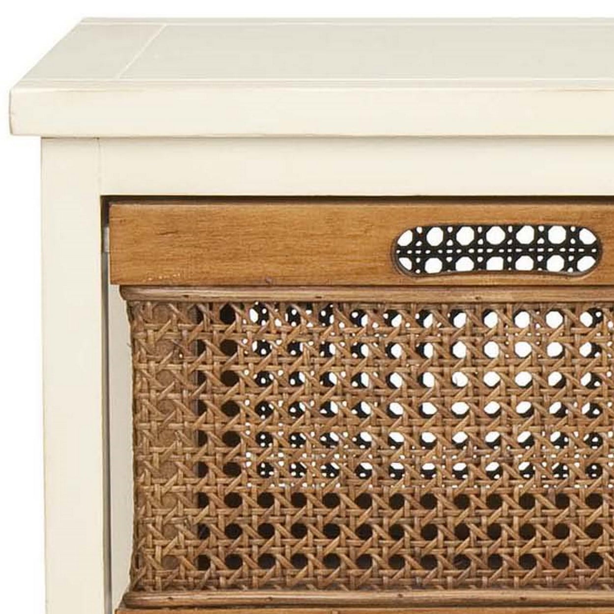 SAFAVIEH Jackson Country Rustic Storage Unit with 4 Drawers, Barley/Cane