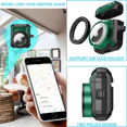 thumbnail image 3 of For AirPods Case Camera Design Airpod Airtag Case Armor Case Cover Compatible with AirPods 2/1 and AirTags , Cute Military Protective Case with Keychain Shockproof - （Green）, 3 of 5