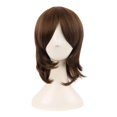 thumbnail image 1 of LinYooLi Perruque Cosplay en Fibre Synthétique 16 Pouces/40 cm (Blanc/bleu Azure), 1 of 4