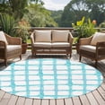 thumbnail image 4 of Round Rug 6Ft Washable Non-Slip, Blue Plaid Circle Area Rugs for Living Room Bedroom, Farmhouse Buffalo Check Stripes Modern Geometric Indoor Floor Mats Carpet Runner for Home Decor Aesthetic, 4 of 8
