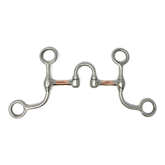 AJ Tack Argentine Stainless Steel Short Shank Correction Bit with Copper Bars