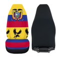 thumbnail image 5 of Jeiento Flag of Ecuador Car Seat Covers Breathable Front Seat Covers Easy Installation Stretch Polyester Fabric Cover Protection Interior Accessories Universal Fit Most Cars SUV, 5 of 7