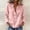 *Pink, variant on ClodeEU Women's Collared V Neck Henley Button Long Sleeve Blouse,Casual Loose Fit Shirt Green,Women's Plus L