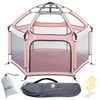 POP 'N GO Baby Playpen - Portable, Pack & Carry Play Yard for Baby and Kids, Pink
