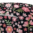 thumbnail image 3 of Floral Pouf Cover with Zipper, Slavic Floral Motifs Typical Eastern European Folk Look, Soft Decorative Fabric Unstuffed Case, 30" W X 17.3" L, Pale Pink Khaki, by Ambesonne, 3 of 5
