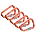 thumbnail image 1 of 5pcs 28KN Mosquetón de Escalada en Roca Tipo D de Aluminio Resistente Hebilla de Montañismo Gancho de Trabajo Descenso naranja, 1 of 9