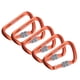 thumbnail image 1 of 5 Piezas Mosquetón de Escalada de Aluminio Resistente Forma D Gancho de Seguridad para Deporte Libre 28KN naranja, 1 of 9