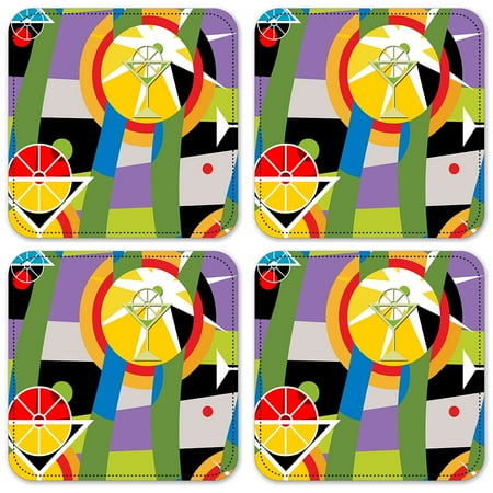 

Vinyl Drink Coasters - Set of 4 - Modern Martini