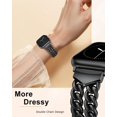 thumbnail image 4 of Wearlizer Stainless Steel Chain Watch Band Compatible with Apple Watch Bands Women Interlocking Ring Design Adjustable Bracelet for 38/40/41/42/44/45/46/49mm, 4 of 6