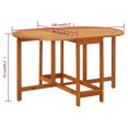 thumbnail image 4 of vidaXL Garden Table 130x90x72 cm Solid Acacia Wood, 4 of 5