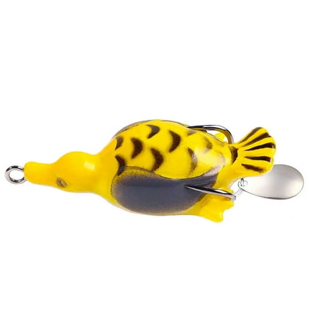 suyin 6.5Cm/12.6G Duck Frog Lures Soft Baits Bass Fishing Floating Topwater