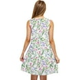 thumbnail image 4 of ZQUUVOU Women's Casual Plus-Size Sleeveless Round Neck Short Floral Dress Green, 4 of 5