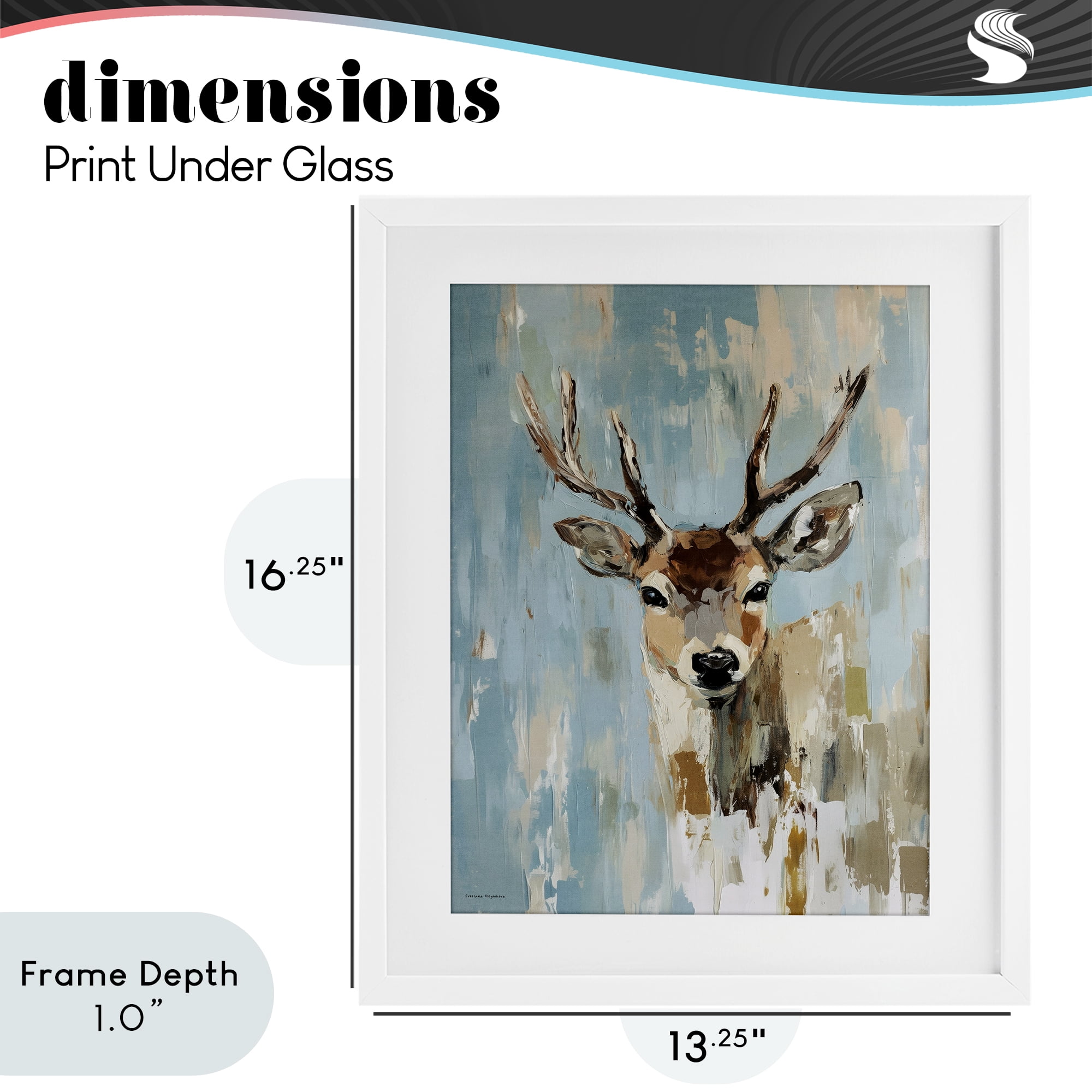 Stupell Industries Echoes Of The Wild White Framed Print Under Glass, design by Svetlana Aleynikova