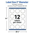thumbnail image 6 of Avery Round Labels, Floral Design, 2" Diameter, 120ct, Glossy, Purple and Silver Gingko Leaves, 6 of 10