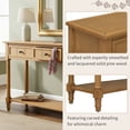 thumbnail image 4 of GZXS Console Table with Drawers for Entryway, 36" Vintage Pine Wood Sofa Table with Bottom Shelf for Living Room, Hallway, or Dining Room (Natural), 4 of 10